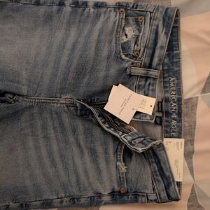 American Eagle Outfitters Women's Light Blue Skinny Jeans